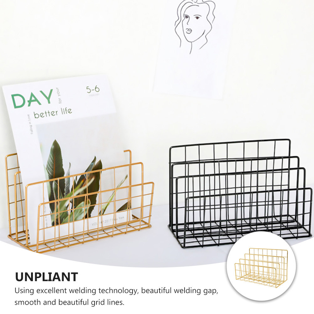 Desktop Metal Mail Organizer R - Magazine Holder Rack ulasan dan harga