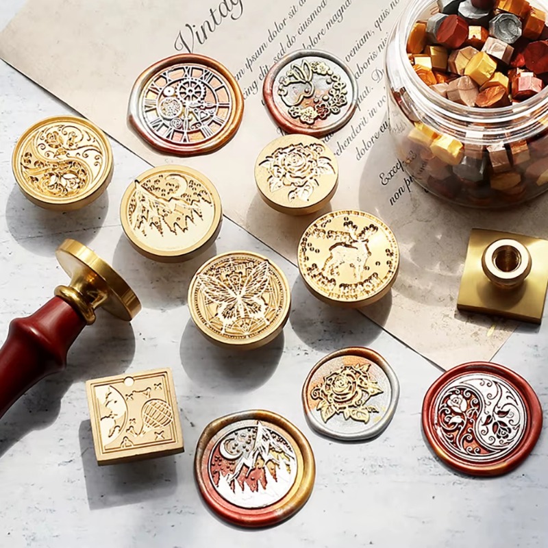 9 Wax Seals+1 Handle, Wax Seal - Wax Seal Stamp Set ulasan dan harga