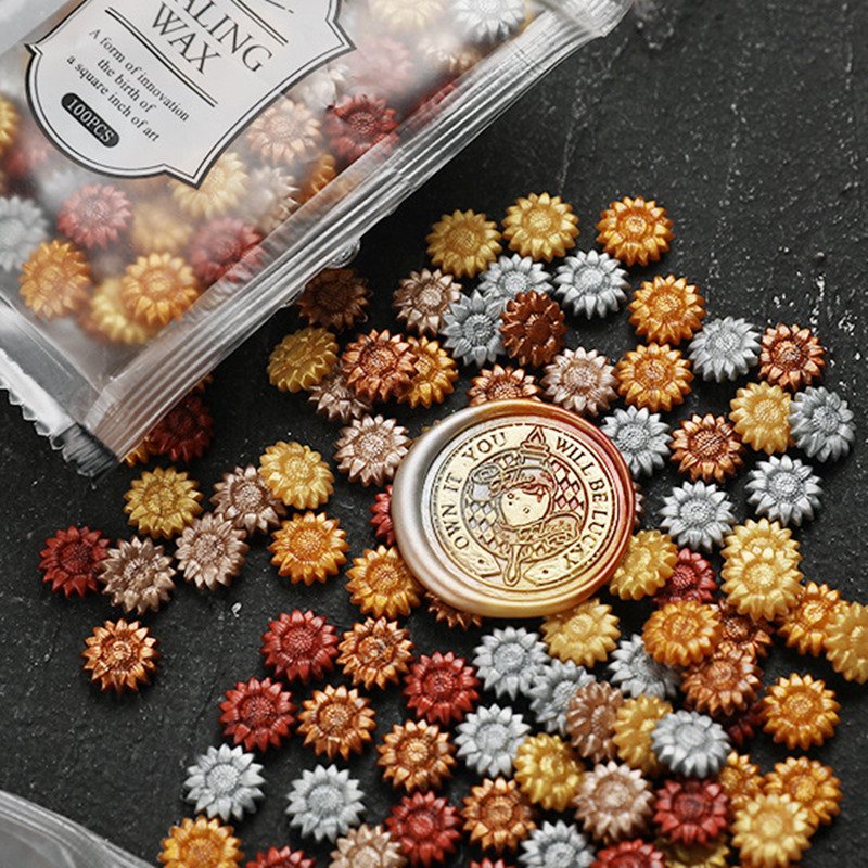 New Sunflower Sealing Wax Seal - Wax Seal Stamp Set ulasan dan harga