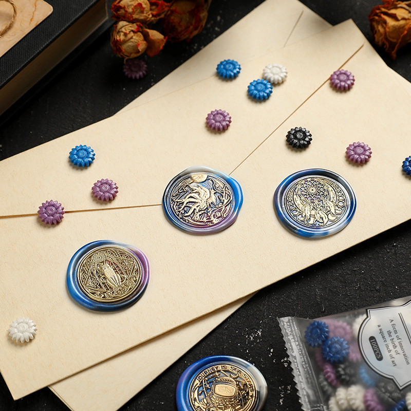 New Sunflower Sealing Wax Seal - Wax Seal Stamp Set ulasan dan harga