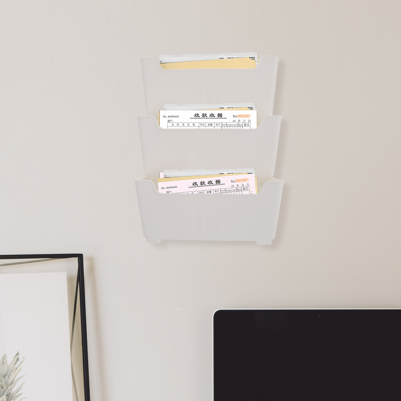 1Set Clear Wall File Organizer - Magazine Holder Rack ulasan dan harga