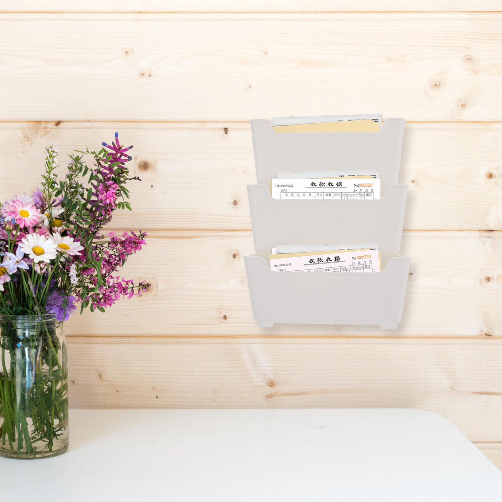 1Set Clear Wall File Organizer - Magazine Holder Rack ulasan dan harga