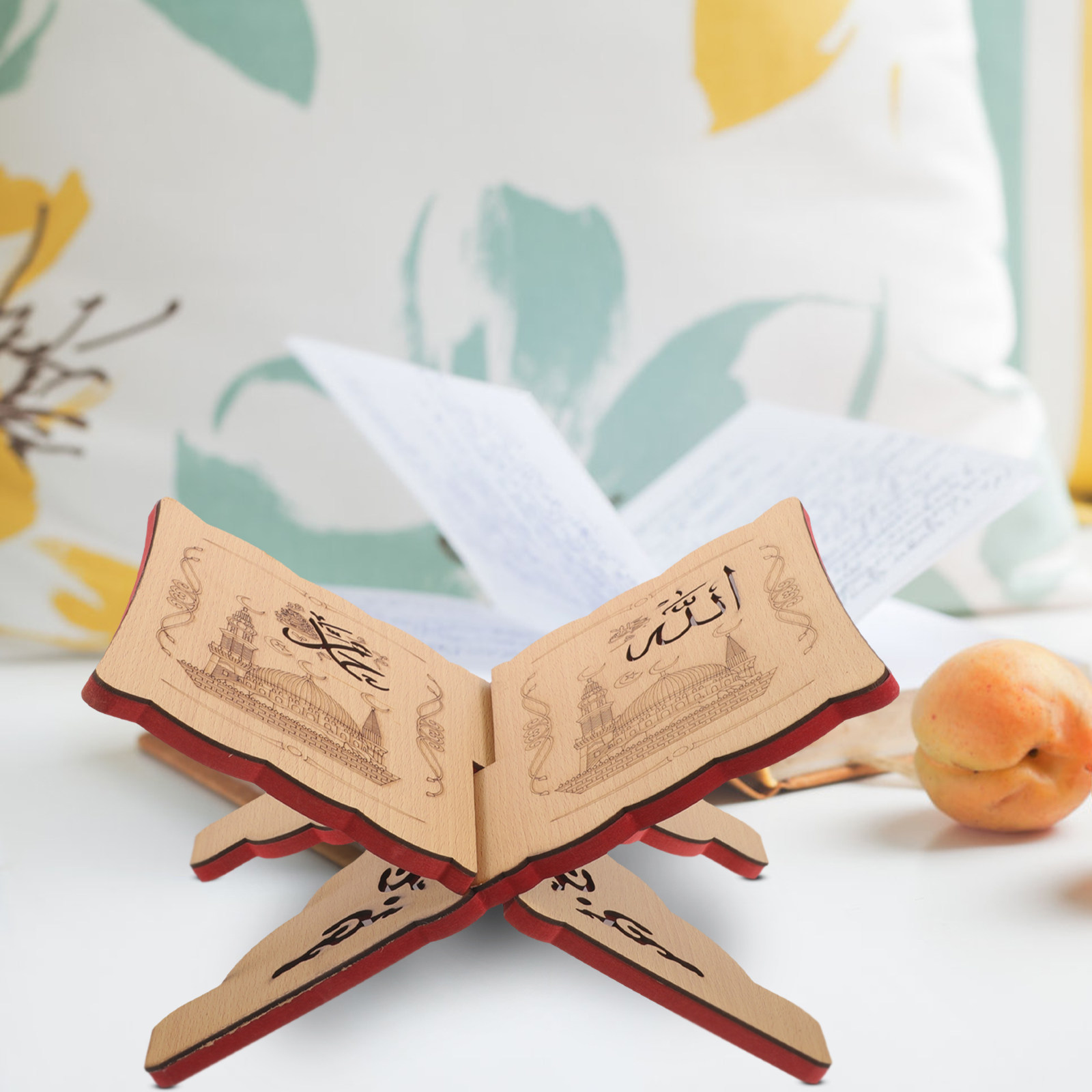 Wooden Quran Holder Reading St - Magazine Holder Rack ulasan dan harga